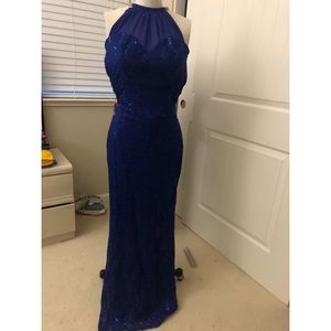 Sparkly blue tight dress